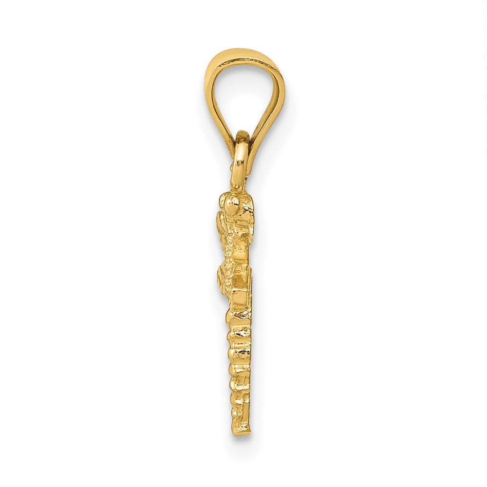 10k Yellow Gold 10 mm Dragonfly Pendant (0.42 grams)