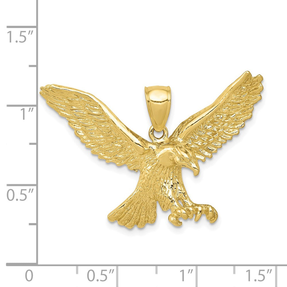 10k Yellow Gold 37.5 mm Eagle Pendant (6.5 grams)