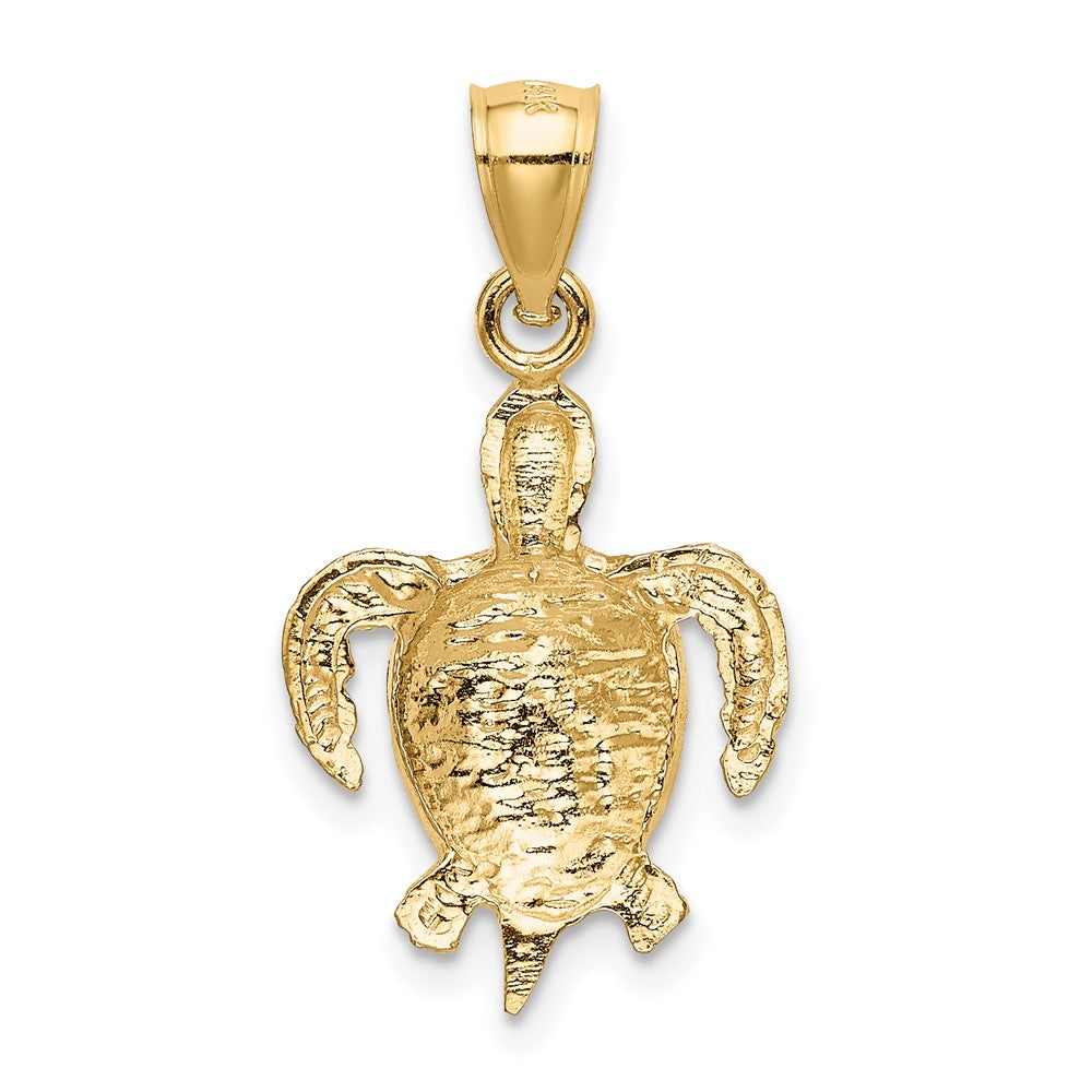 10k Yellow Gold 14.5 mm Turtle Pendant (1.13 grams)