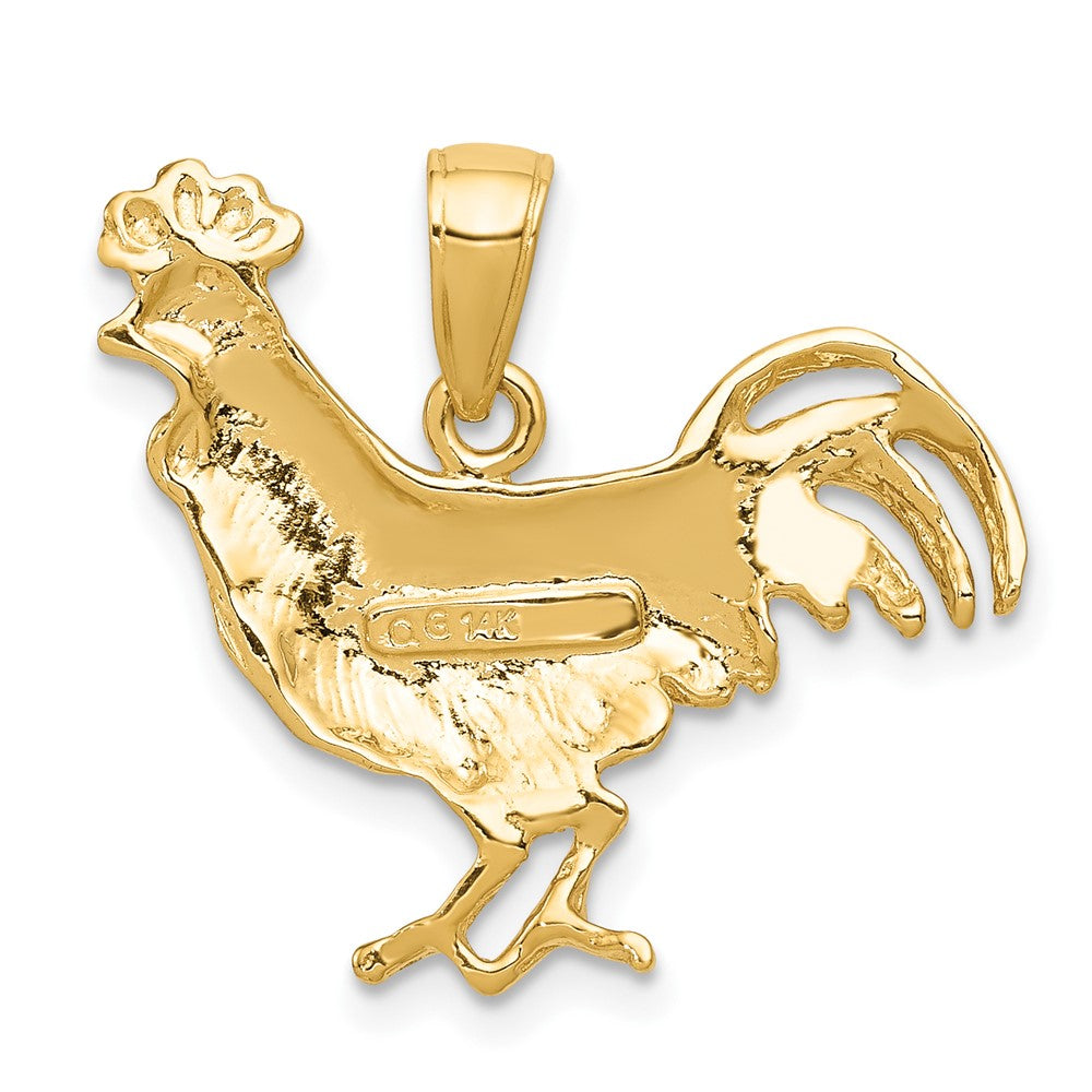 10k Yellow Gold 23 mm Rooster Pendant (1.7 grams)