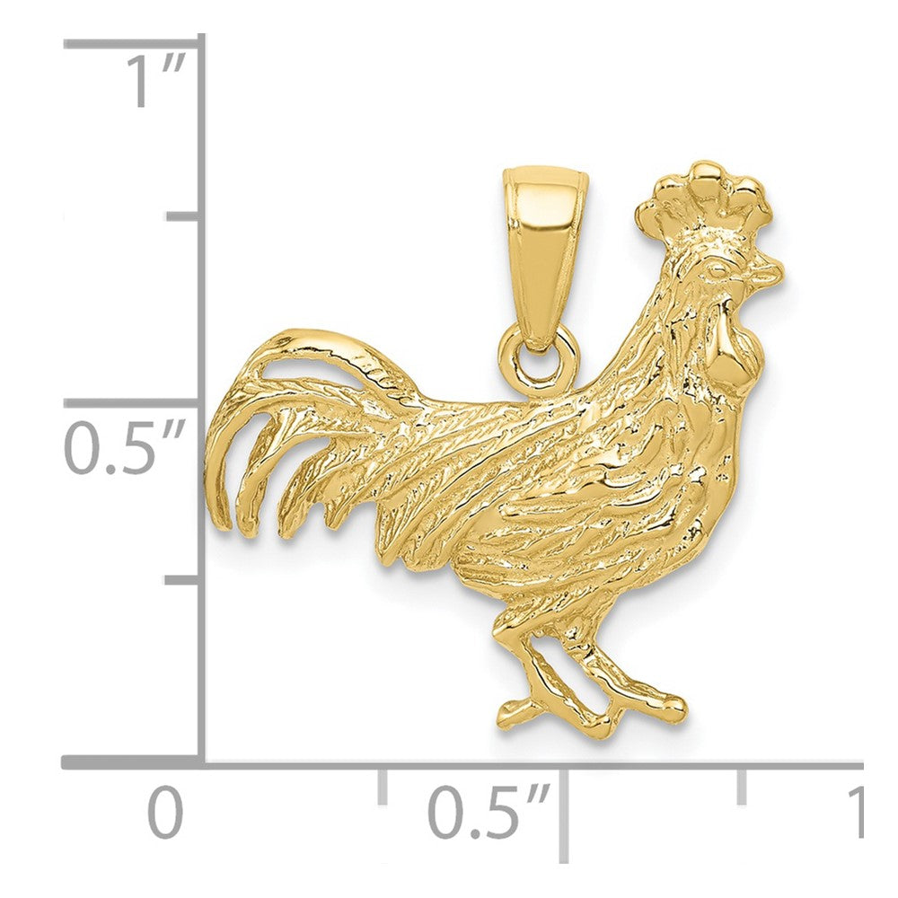 10k Yellow Gold 23 mm Rooster Pendant (1.7 grams)