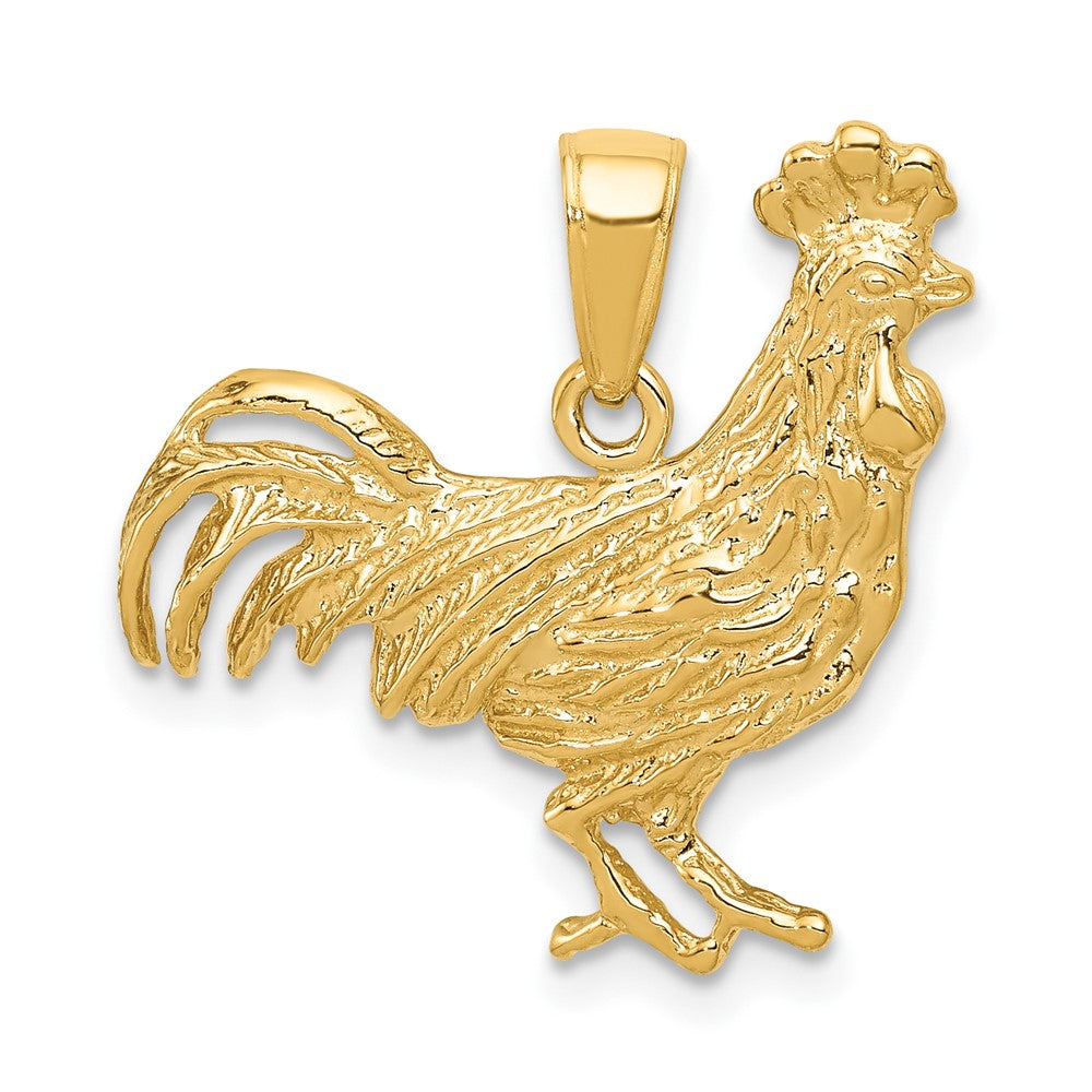 10k Yellow Gold 23 mm Rooster Pendant (1.7 grams)