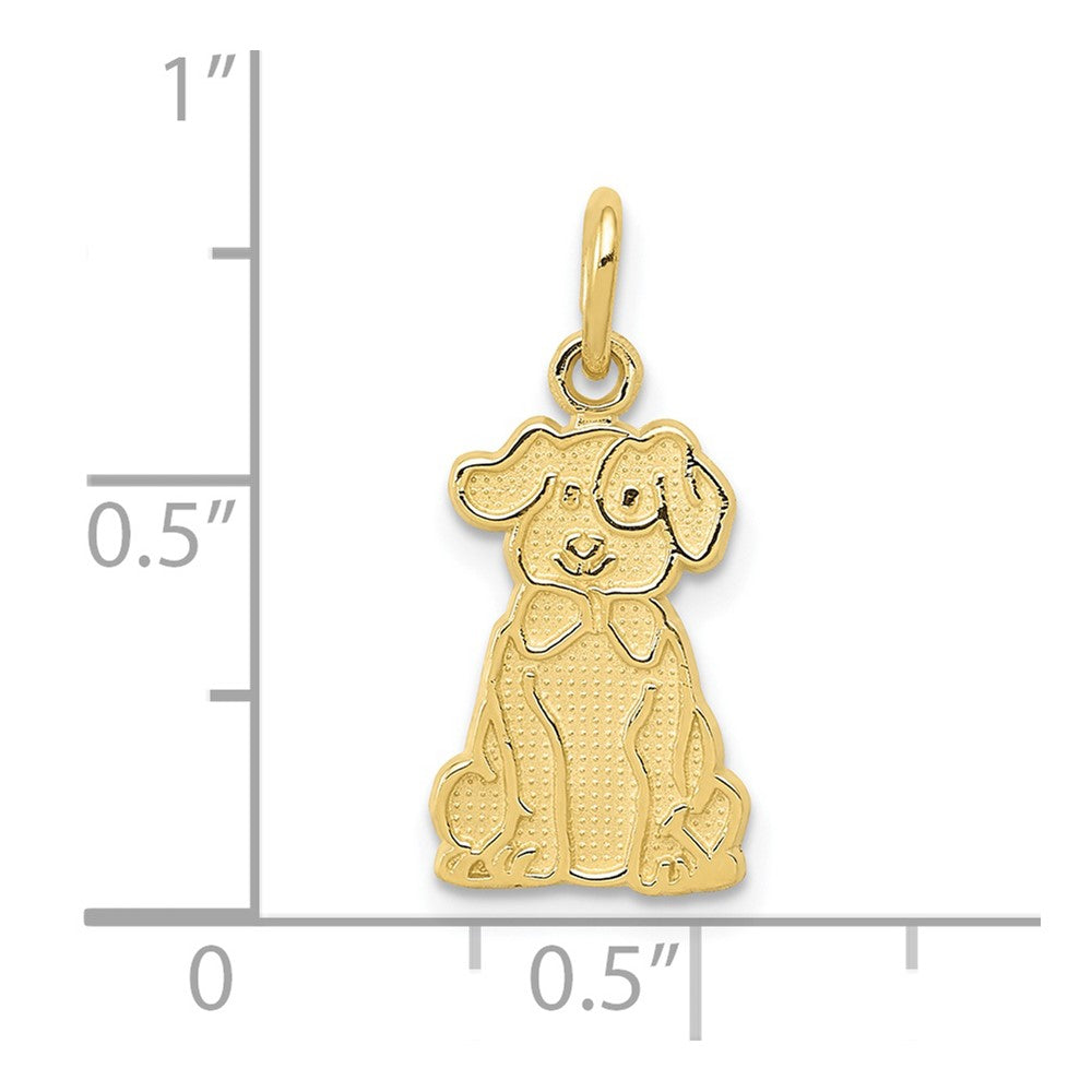 10k Yellow Gold 10 mm Puppy Charm (0.7 grams)