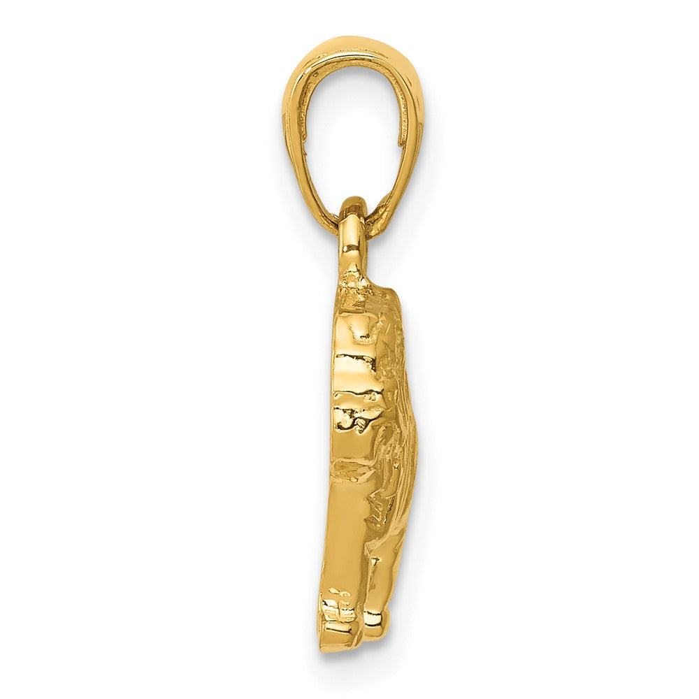 10k Yellow Gold 15 mm Bulldog Pendant (1.74 grams)