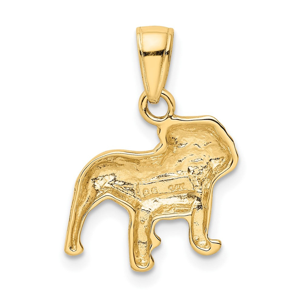 10k Yellow Gold 15 mm Bulldog Pendant (1.74 grams)