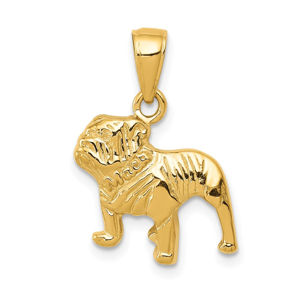 10k Yellow Gold 15 mm Bulldog Pendant (1.74 grams)