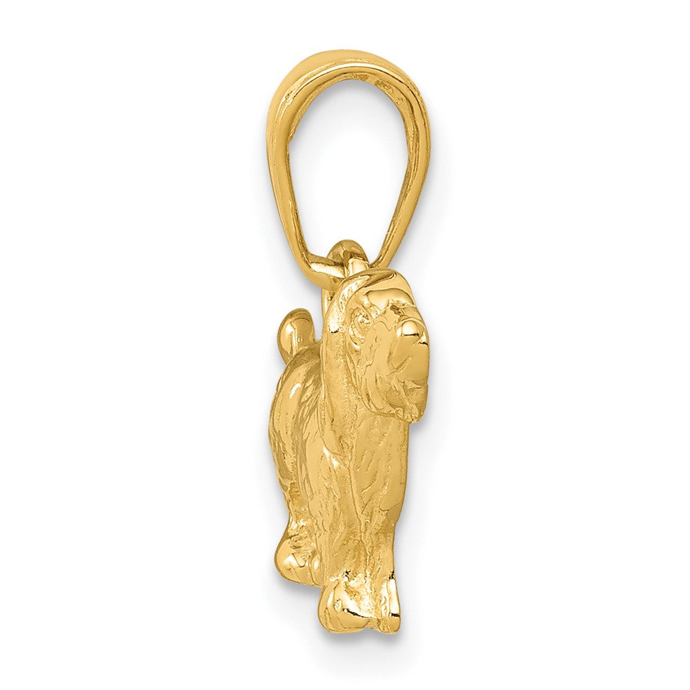 10k Yellow Gold 15 mm Cocker Spaniel Dog Pendant (1.08 grams)