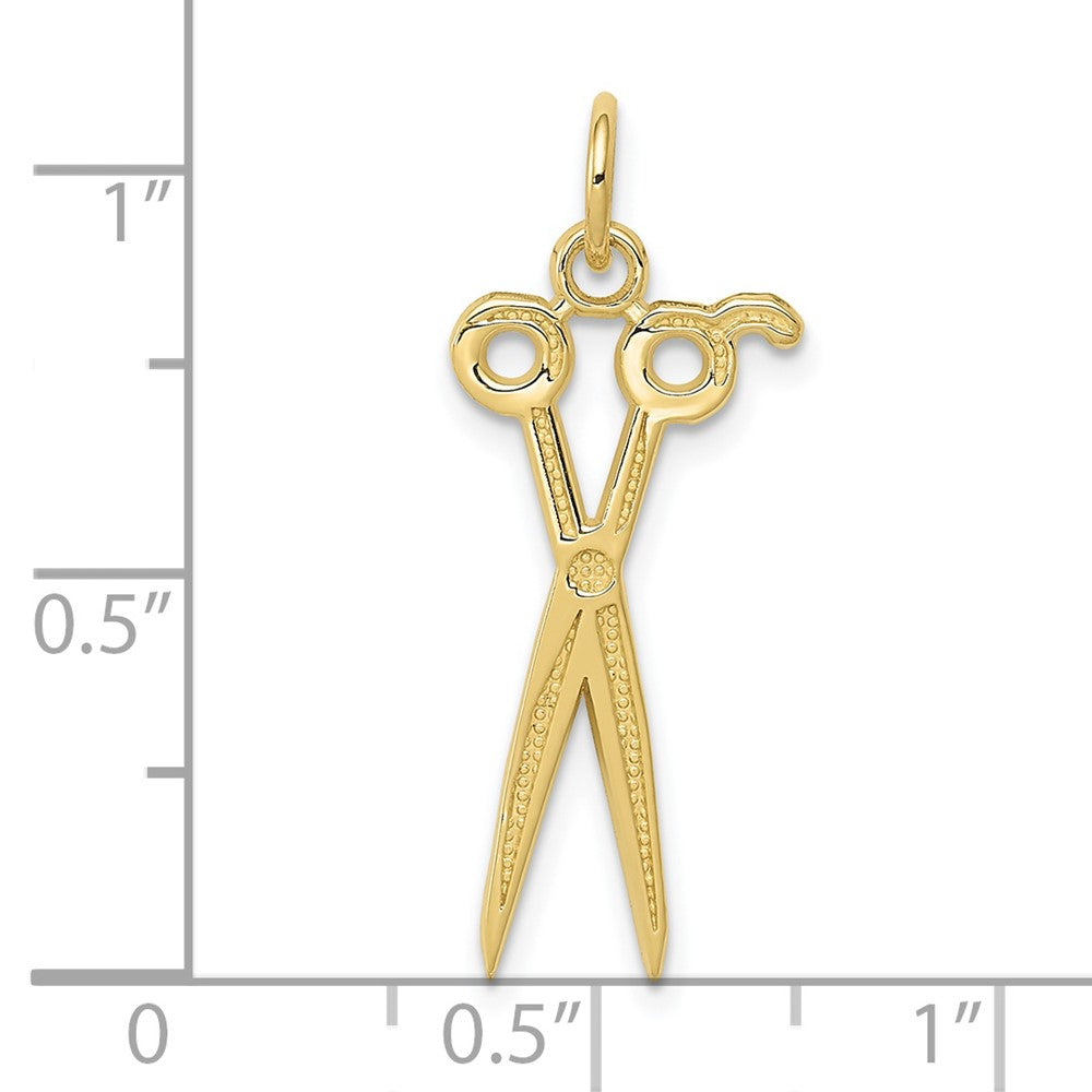 10k Yellow Gold 12 mm Scissors Charm (0.66 grams)