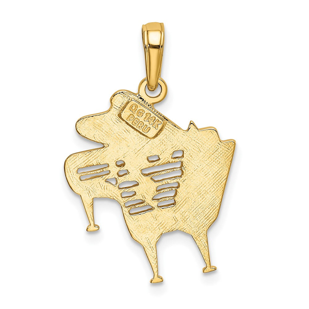 10k Yellow Gold 20 mm Piano Pendant (1.5 grams)