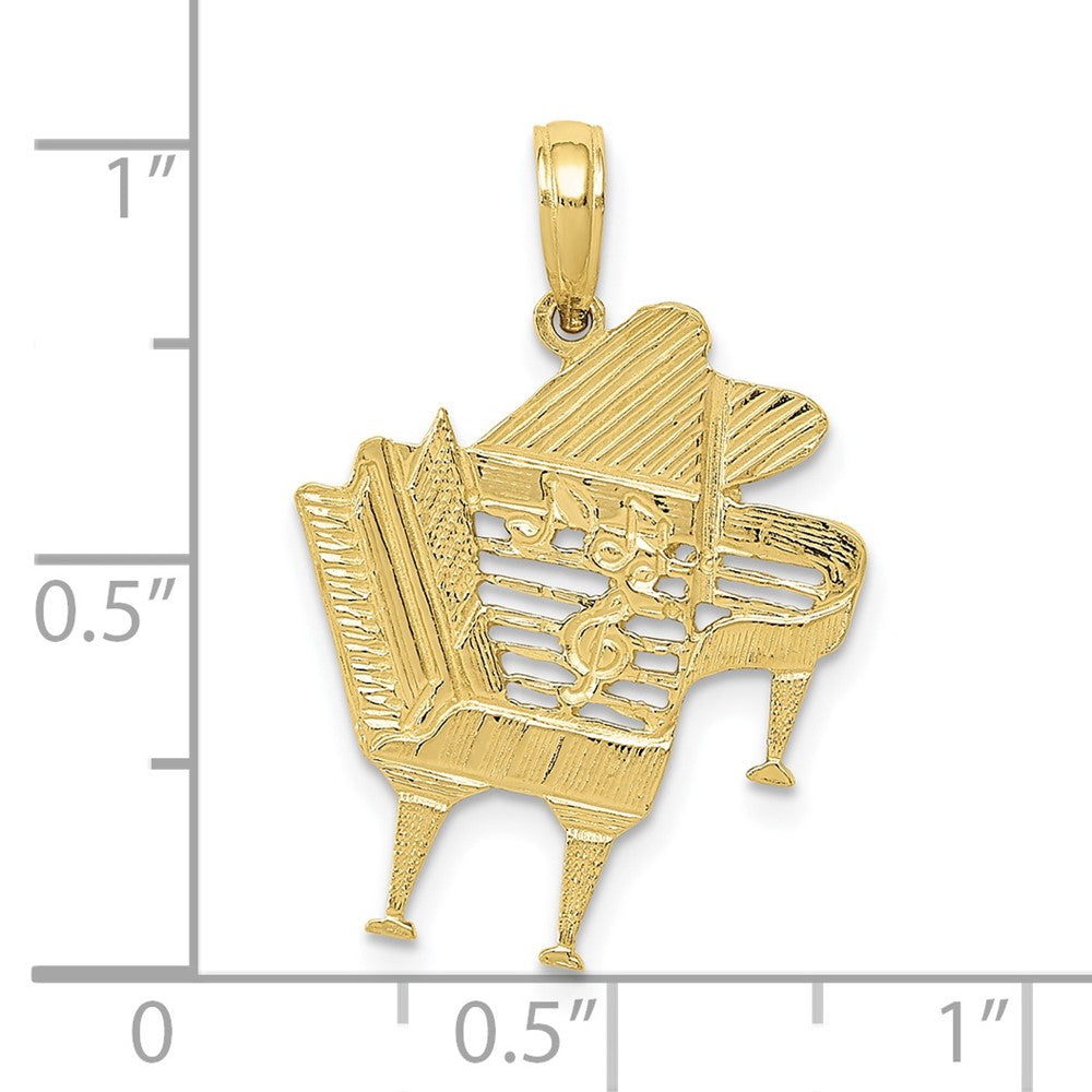 10k Yellow Gold 20 mm Piano Pendant (1.5 grams)