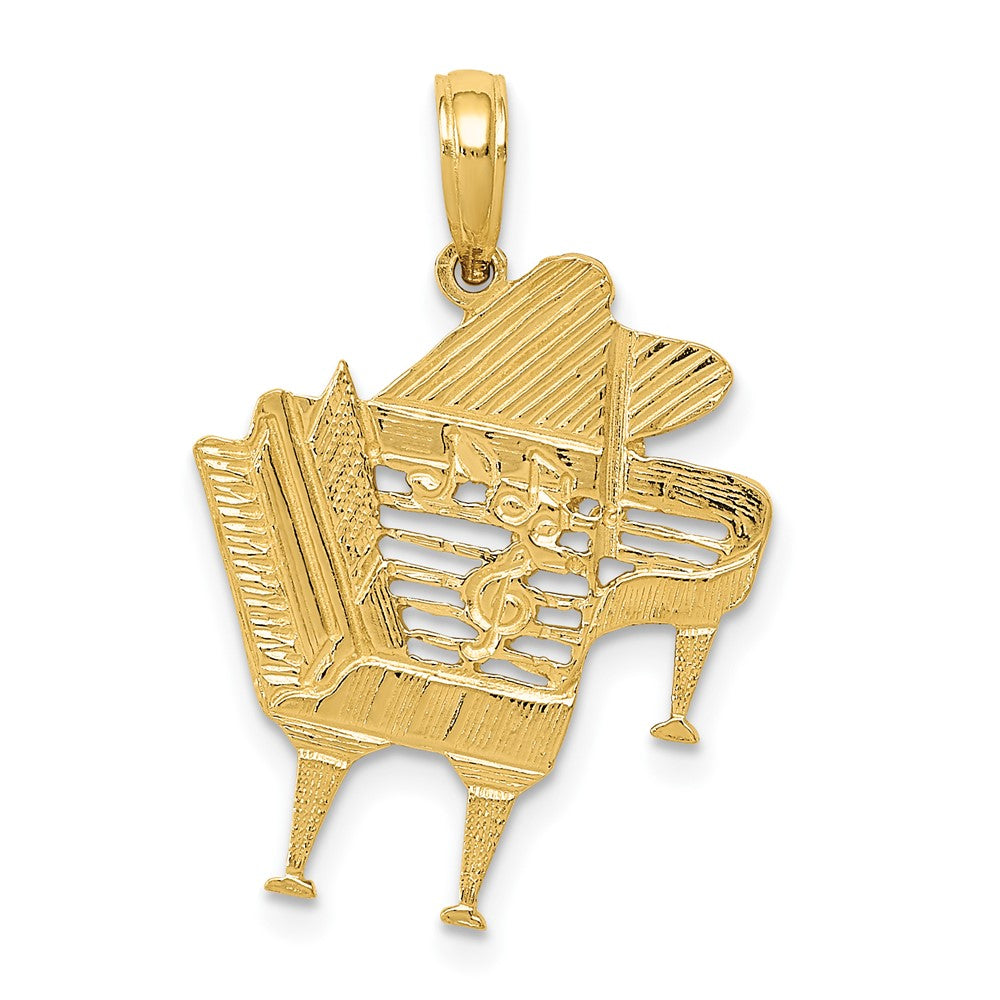 10k Yellow Gold 20 mm Piano Pendant (1.5 grams)