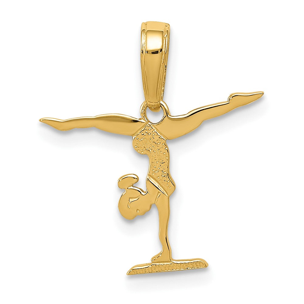 10k Yellow Gold 17 mm Gymnastics Pendant (0.47 grams)