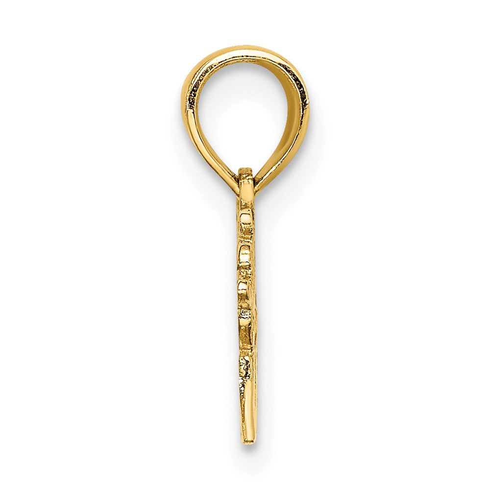 10k Yellow Gold 17.3 mm TENNIS BUM with Racquet Charm (0.53 grams)