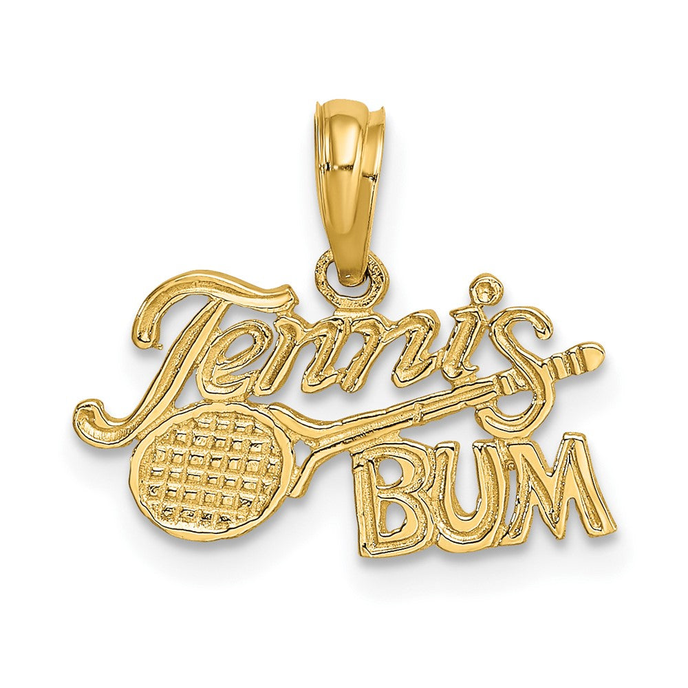 10k Yellow Gold 17.3 mm TENNIS BUM with Racquet Charm (0.53 grams)