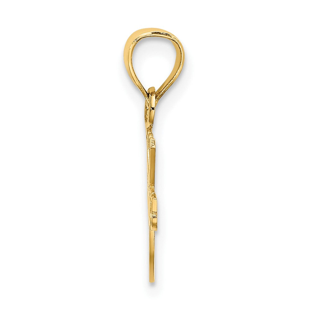 10k Yellow Gold 16.4 mm I HEART TENNIS Charm (0.57 grams)