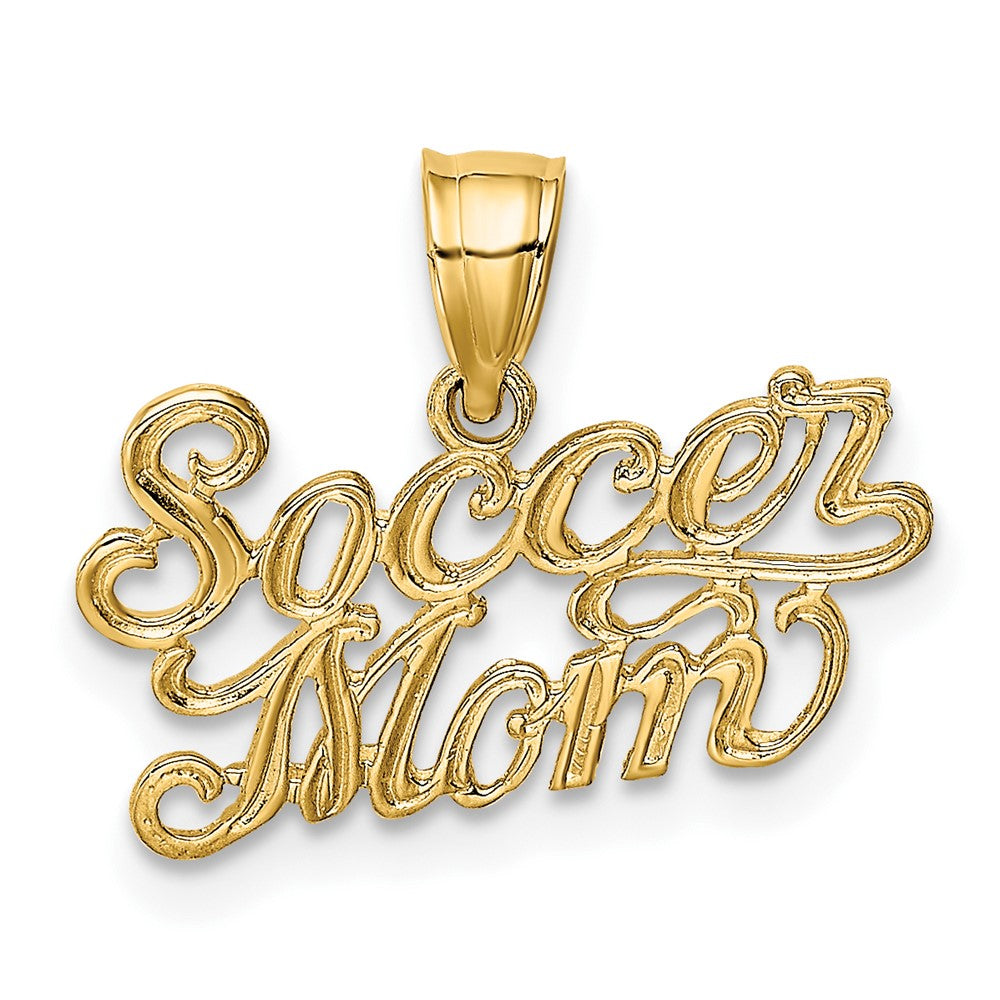 10k Yellow Gold 17.9 mm SOCCER MOM Charm (0.54 grams)