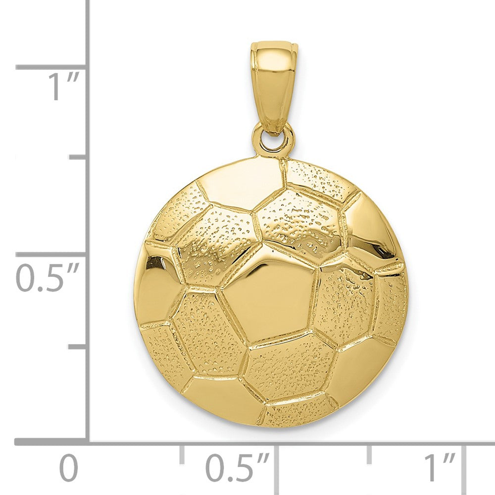 10k Yellow Gold 18 mm Soccer Ball Pendant (2.22 grams)