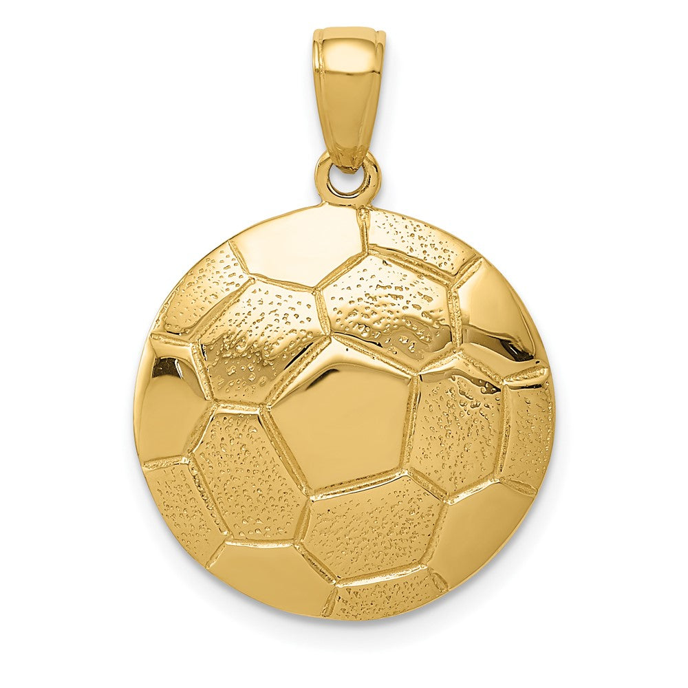 10k Yellow Gold 18 mm Soccer Ball Pendant (2.22 grams)