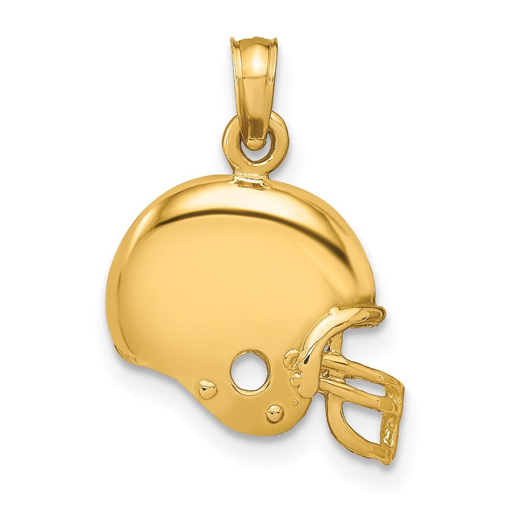 10k Yellow Gold 13 mm Football Helmet Pendant (1.09 grams)