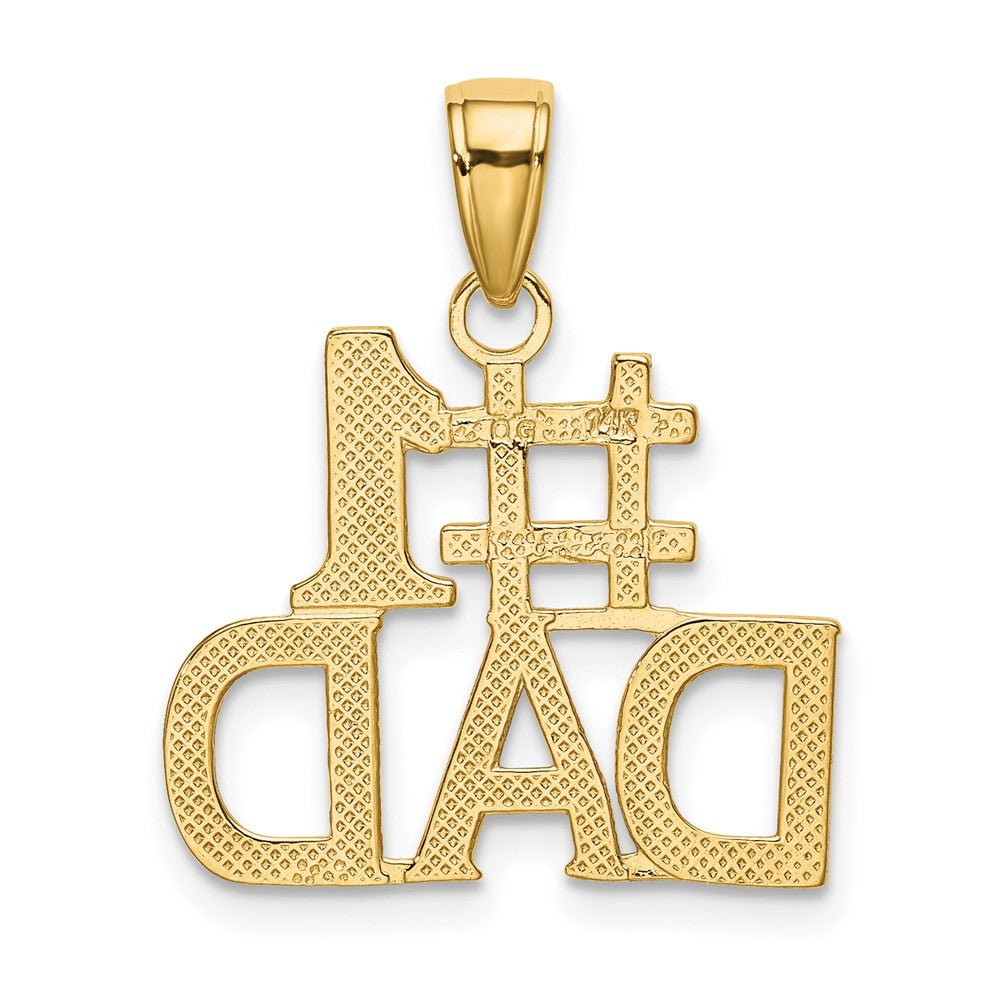 10k Yellow Gold 20 mm #1 DAD Charm (1.05 grams)