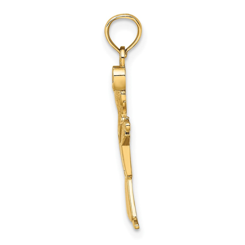 10k Yellow Gold 13 mm Polished Full Body Boy Charm (0.74 grams)