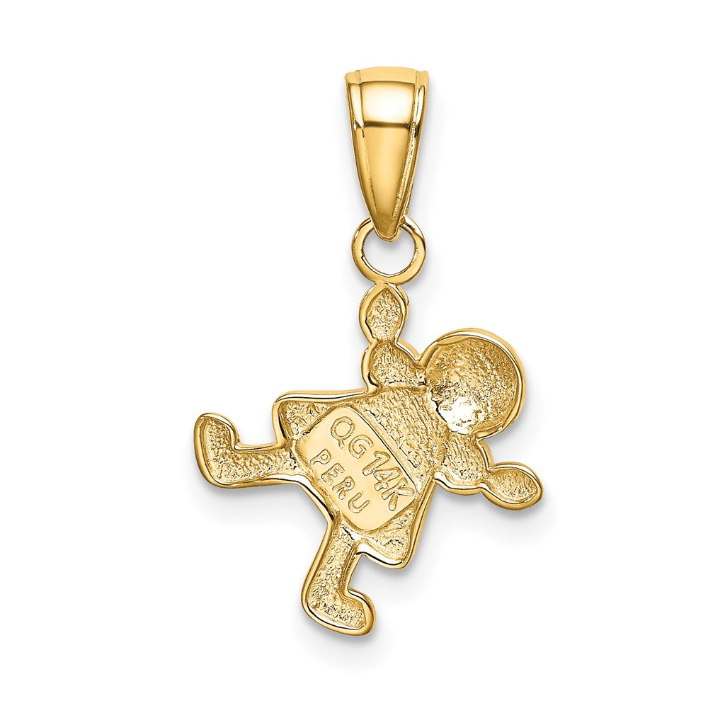 10k Yellow Gold 13 mm Little Girl Charm (0.73 grams)