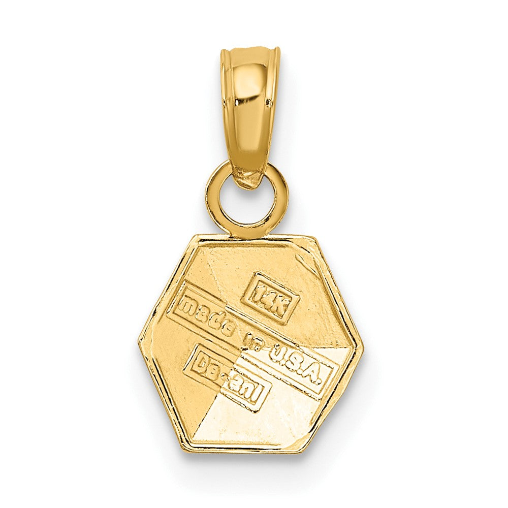 10k Yellow Gold 7.5 mm Baby Block Charm (0.47 grams)