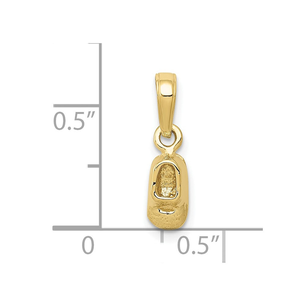 10k Yellow Gold 5 mm Baby Shoe Charm (0.79 grams)