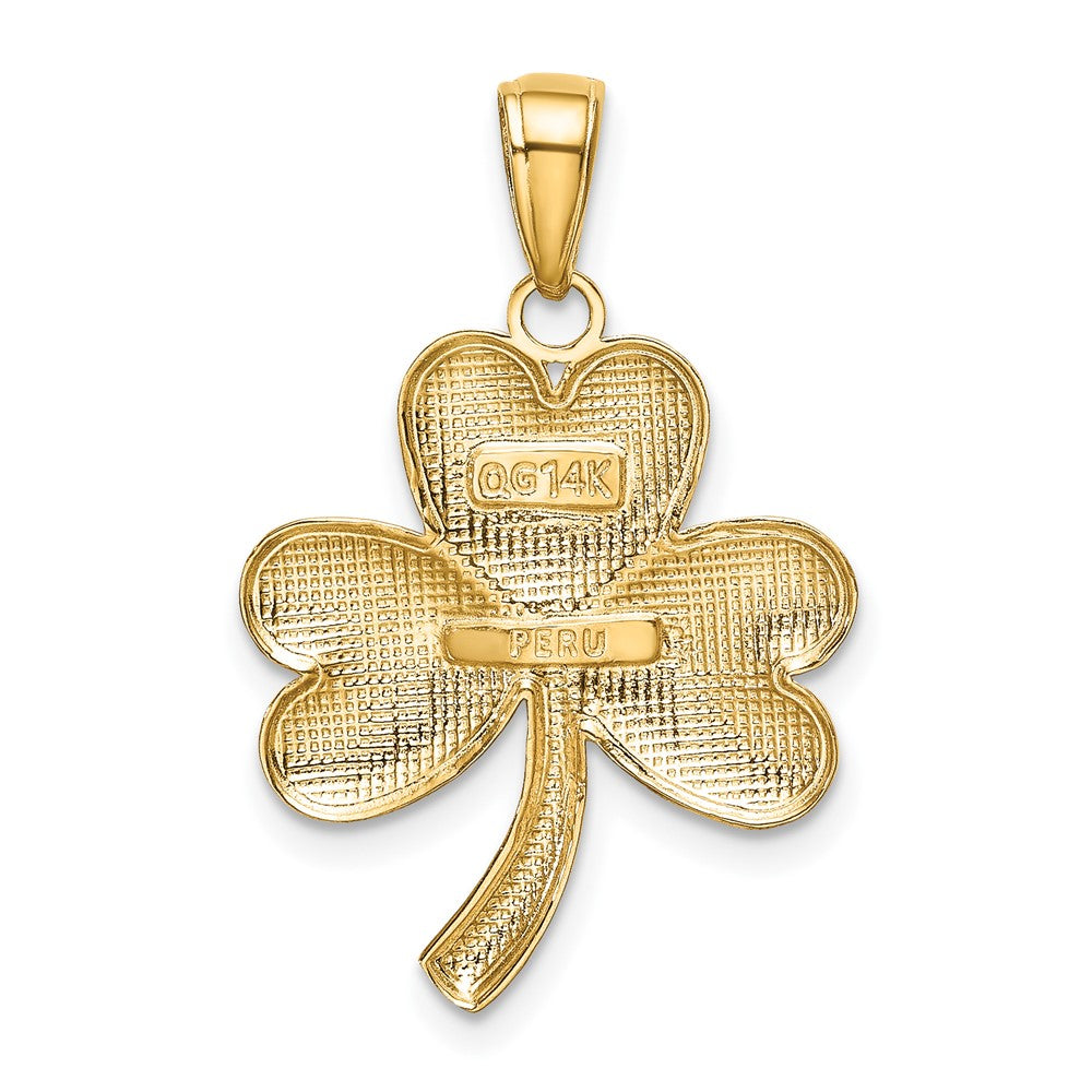 10k Yellow Gold 19 mm Shamrock Charm (1.57 grams)