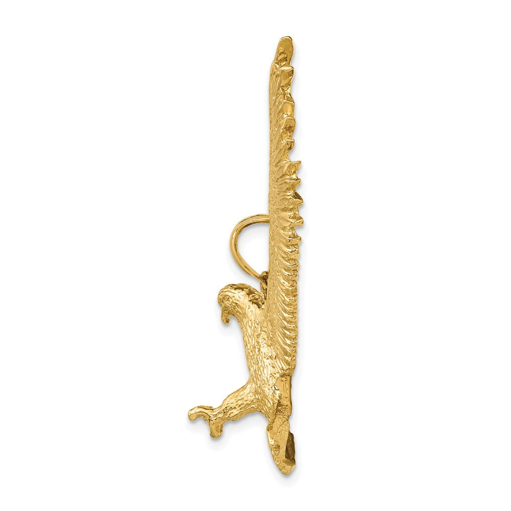 10k Yellow Gold 65 mm Eagle Pendant (15.12 grams)