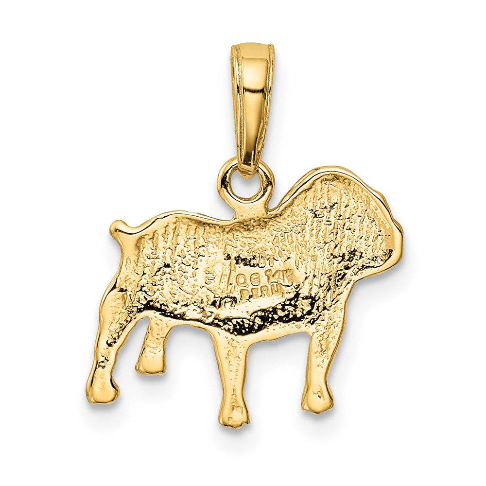 10k Yellow Gold 15 mm Bulldog Charm (0.77 grams)