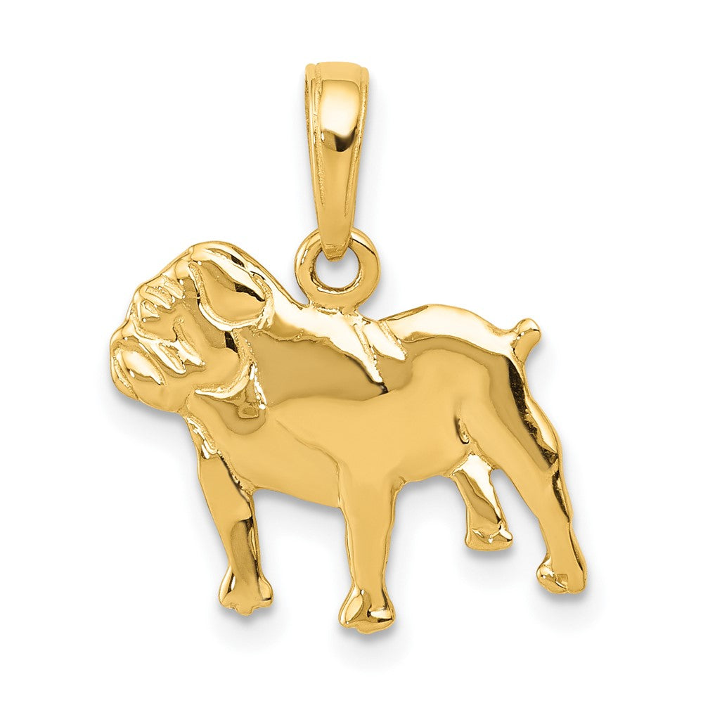 10k Yellow Gold 15 mm Bulldog Charm (0.77 grams)