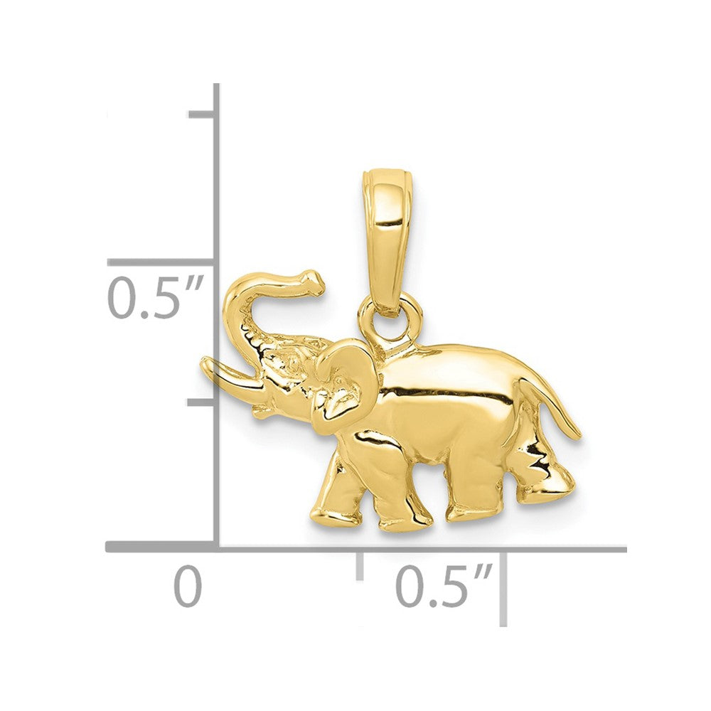 10k Yellow Gold 17 mm Polished Elephant Charm (1.14 grams)