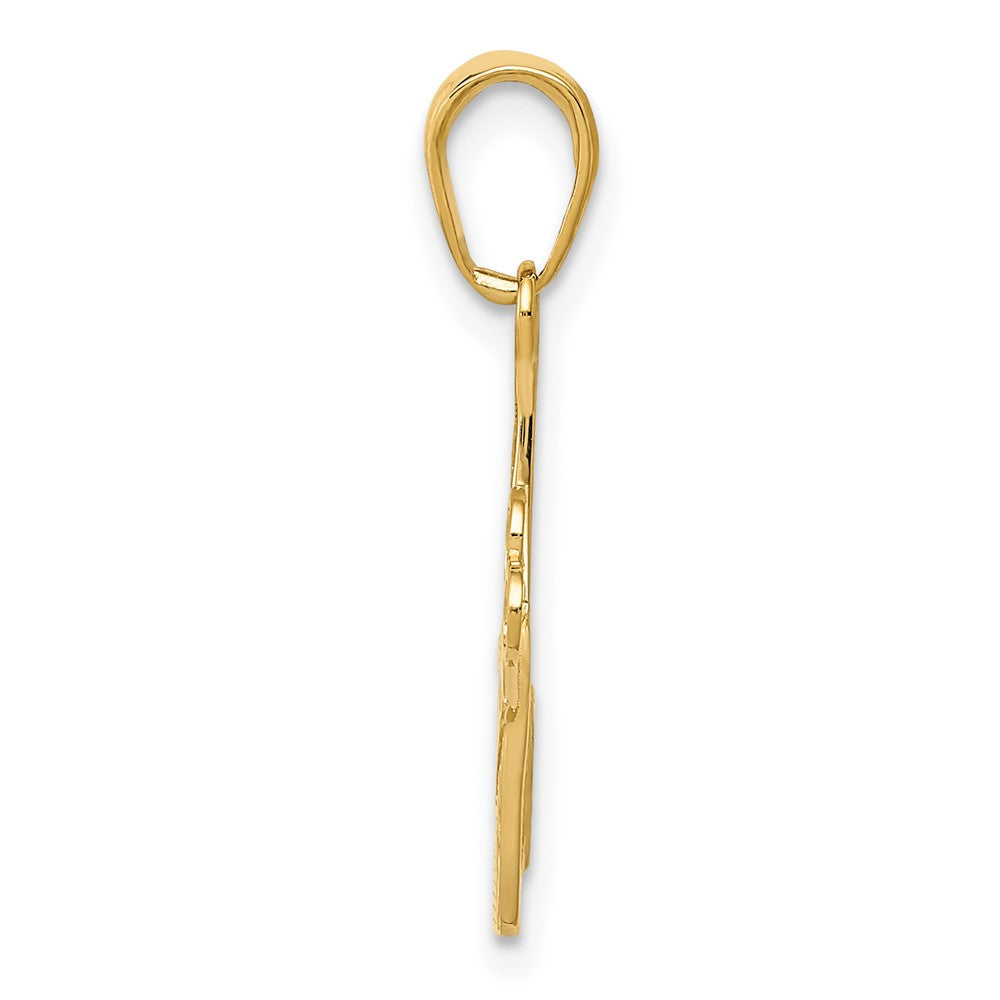 10k Yellow Gold 10.75 mm Comb and Scissors Charm (0.6 grams)