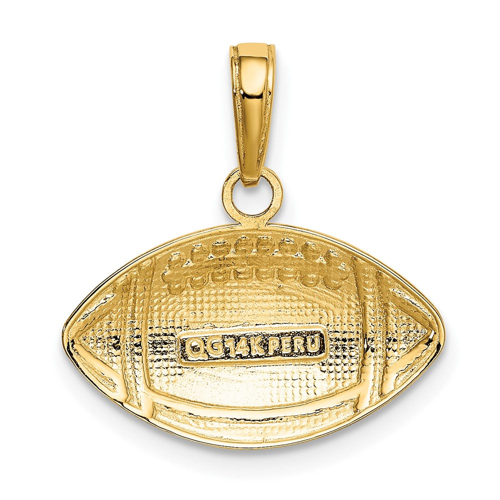 10k Yellow Gold 18 mm Football Pendant (1.09 grams)