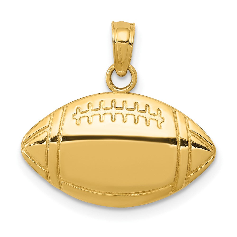 10k Yellow Gold 18 mm Football Pendant (1.09 grams)