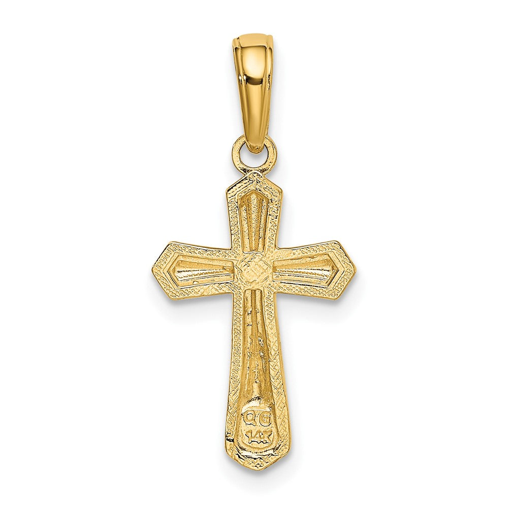 10k Yellow Gold 12 mm Cross Pendant (0.76 grams)