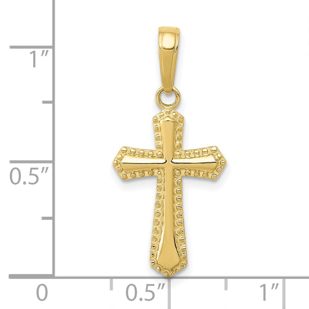 10k Yellow Gold 12 mm Cross Pendant (0.76 grams)