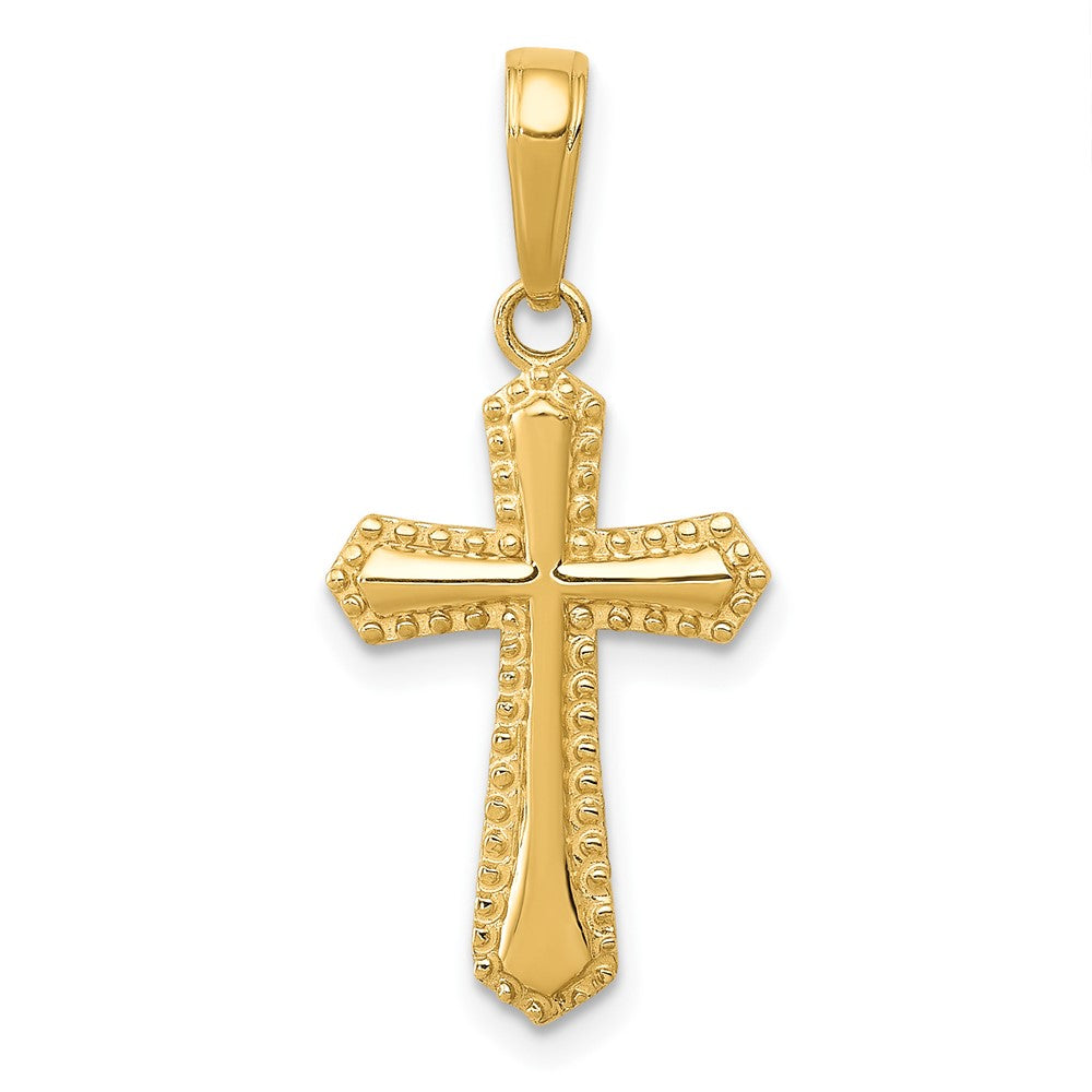 10k Yellow Gold 12 mm Cross Pendant (0.76 grams)