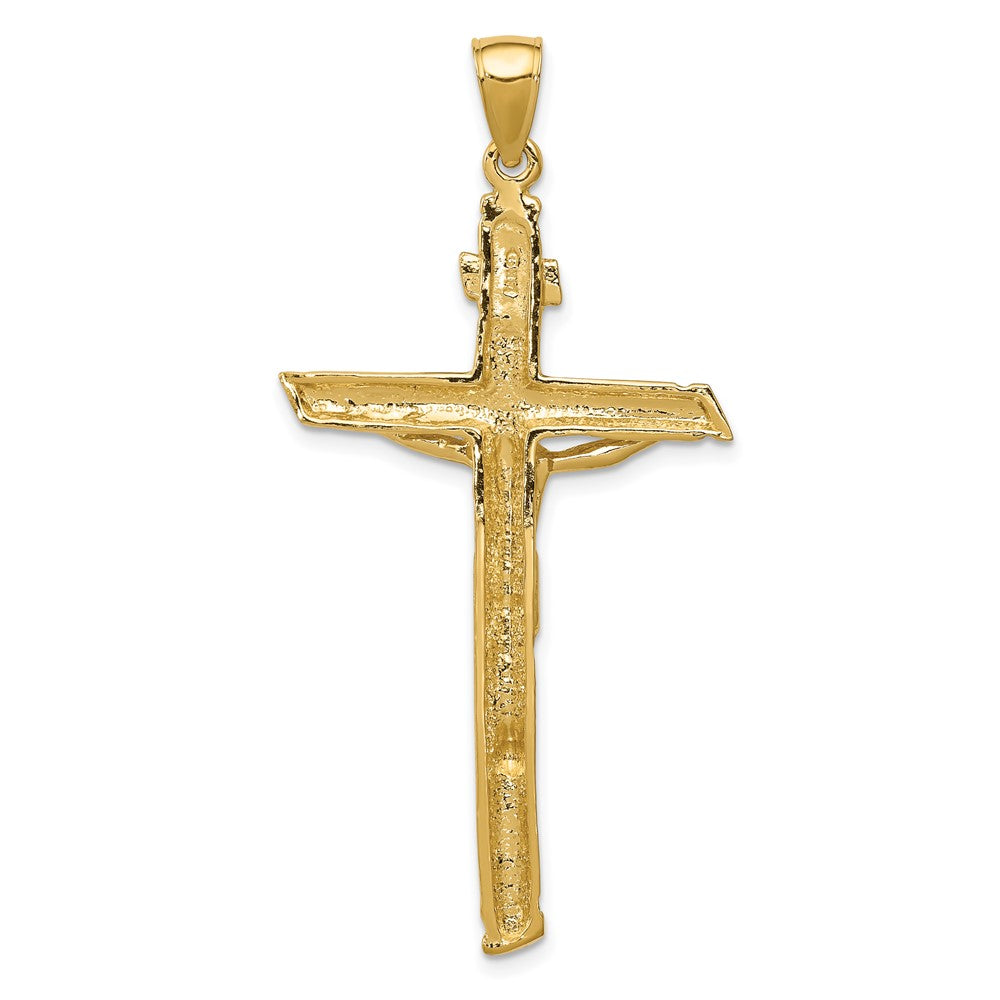 10k Yellow Gold 26 mm INRI Jesus Crucifix Pendant (4.04 grams)