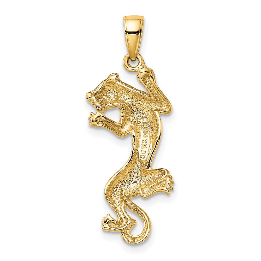 10k Yellow Gold 18 mm Gold Polished Panther Pendant (2.15 grams)