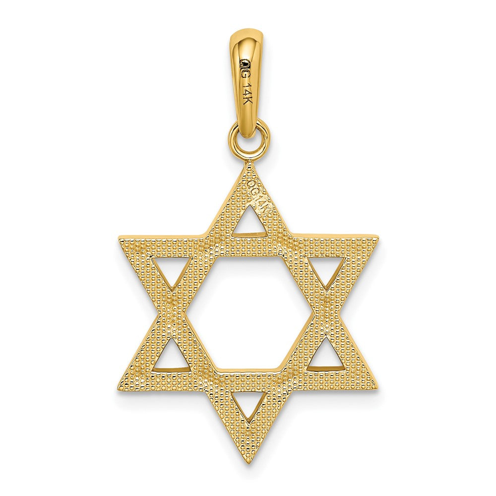 10k Yellow Gold 20 mm Star of David Pendant (3.18 grams)