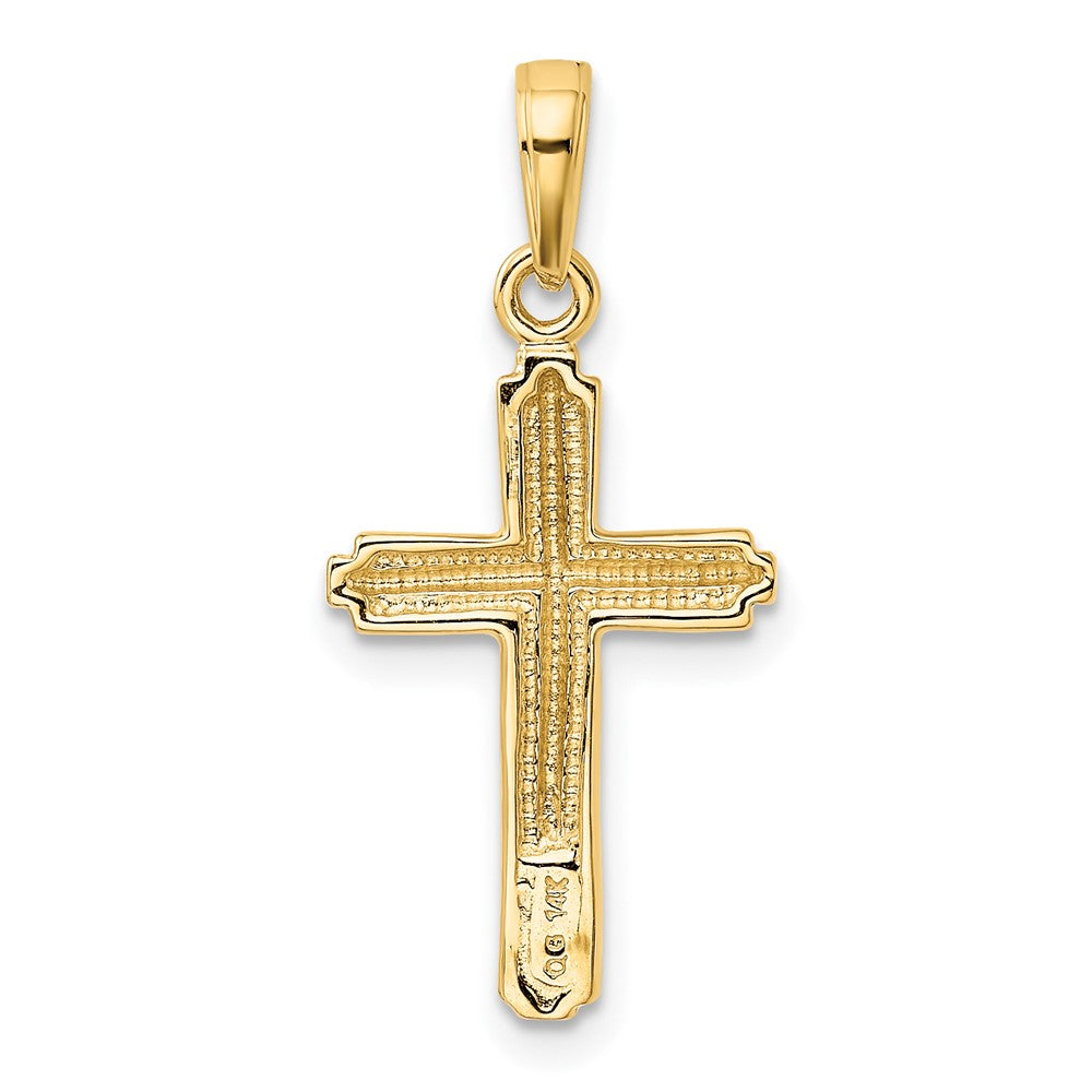 10k Yellow Gold 14.5 mm Cross Pendant (1.09 grams)