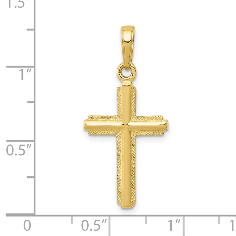 10k Yellow Gold 14.5 mm Cross Pendant (1.09 grams)