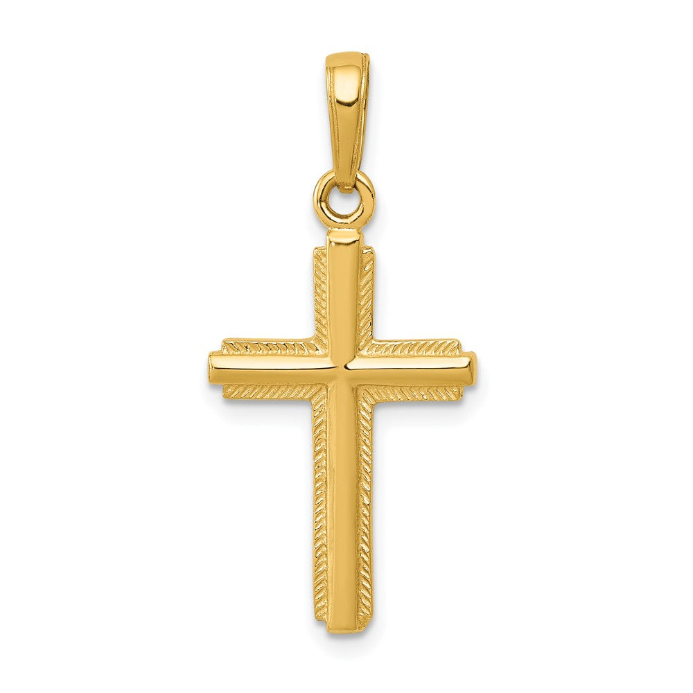 10k Yellow Gold 14.5 mm Cross Pendant (1.09 grams)