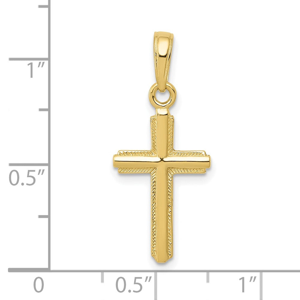 10k Yellow Gold 12 mm Cross Pendant (0.7 grams)