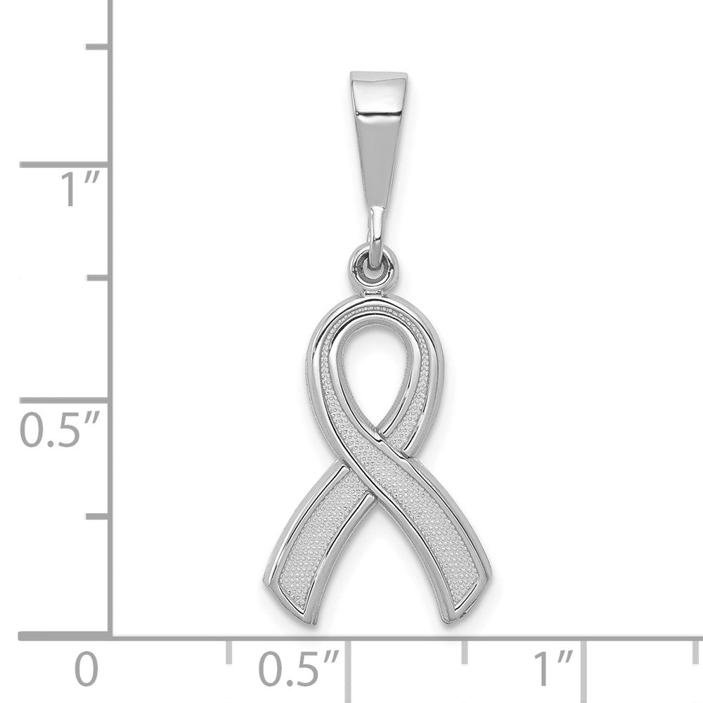 10k White Gold 12 mm Awareness Pendant (1.03 grams)