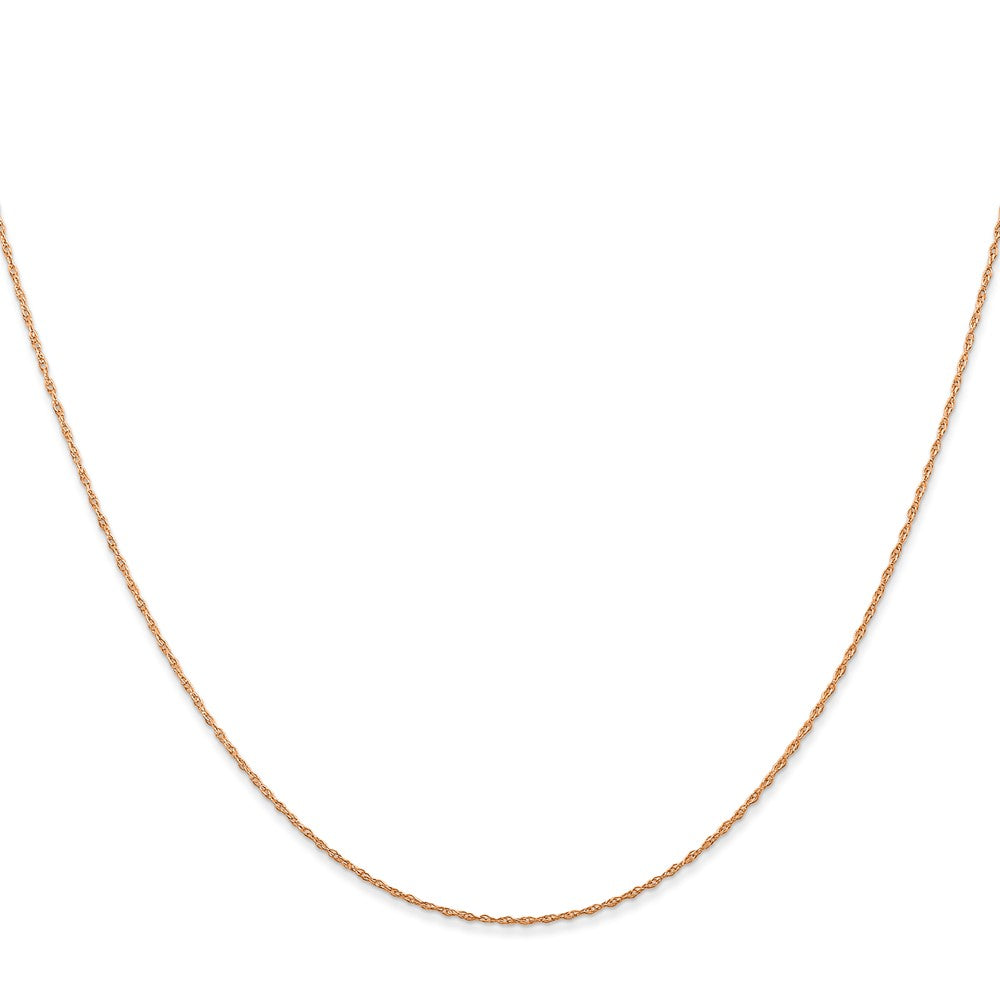 10k Rose Gold 0.5 mm Carded Cable Rope Chain