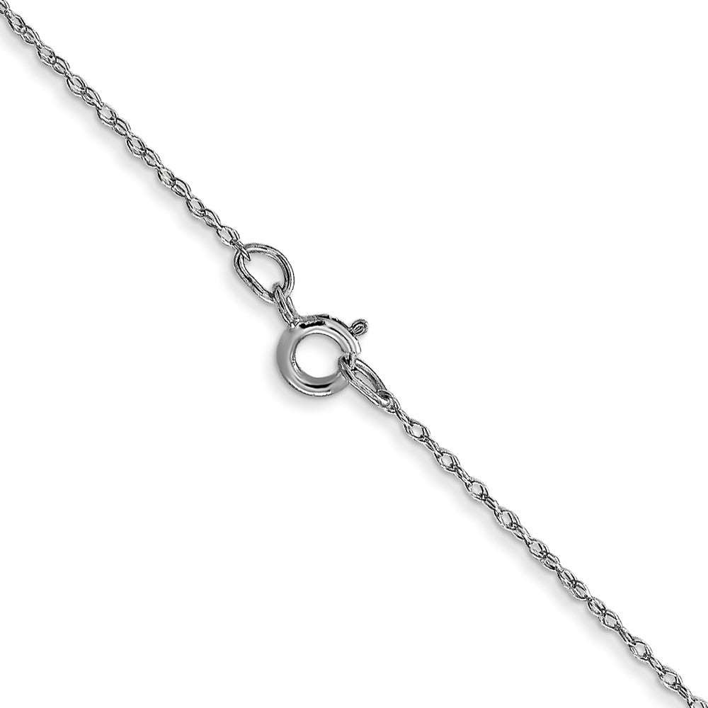 10k White Gold 0.5 mm Carded Cable Rope Chain
