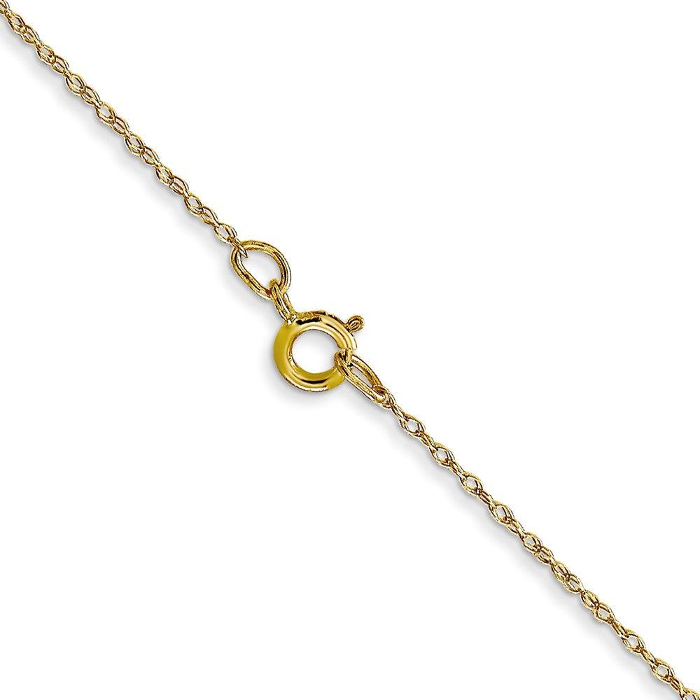 10k Yellow Gold 0.5 mm Carded Cable Rope Chain (0.31 grams)